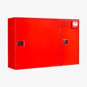 Горизонтальный модульный комплект PULEX H2 (2 модуля) с пожарным краном CR3X Ø25: корпус красный (RAL 3000), дверцы красные глухие | Cofem (Испания)