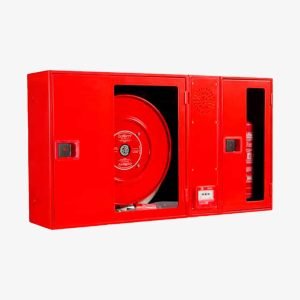 Горизонтальный модульный комплект PULEX H1 (3 модуля) с пожарным краном CR3X Ø25: корпус красный (RAL 3000), дверцы красные глухие | Cofem (Испания)