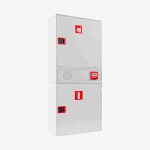 Set modular vertical PULEX V3 (3 module) cu hidrant CR3X Ø25: corp alb, uși albe pline | Cofem (Spania)