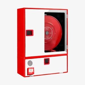 Set modular vertical PULEX V2 (2 module) cu hidrant CR3X Ø25: corp roșu (RAL 3000), uși roșii pline | Cofem (Spania)
